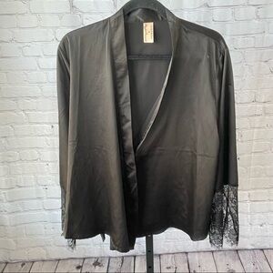 Playful Promises Joanie Satin PJ Kimono and Robe